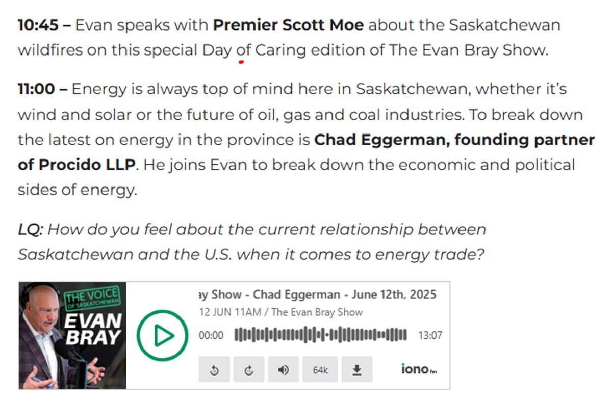 Chad Eggerman Discusses Renewable Energy Opportunities for Farmers on the Evan Bray Show