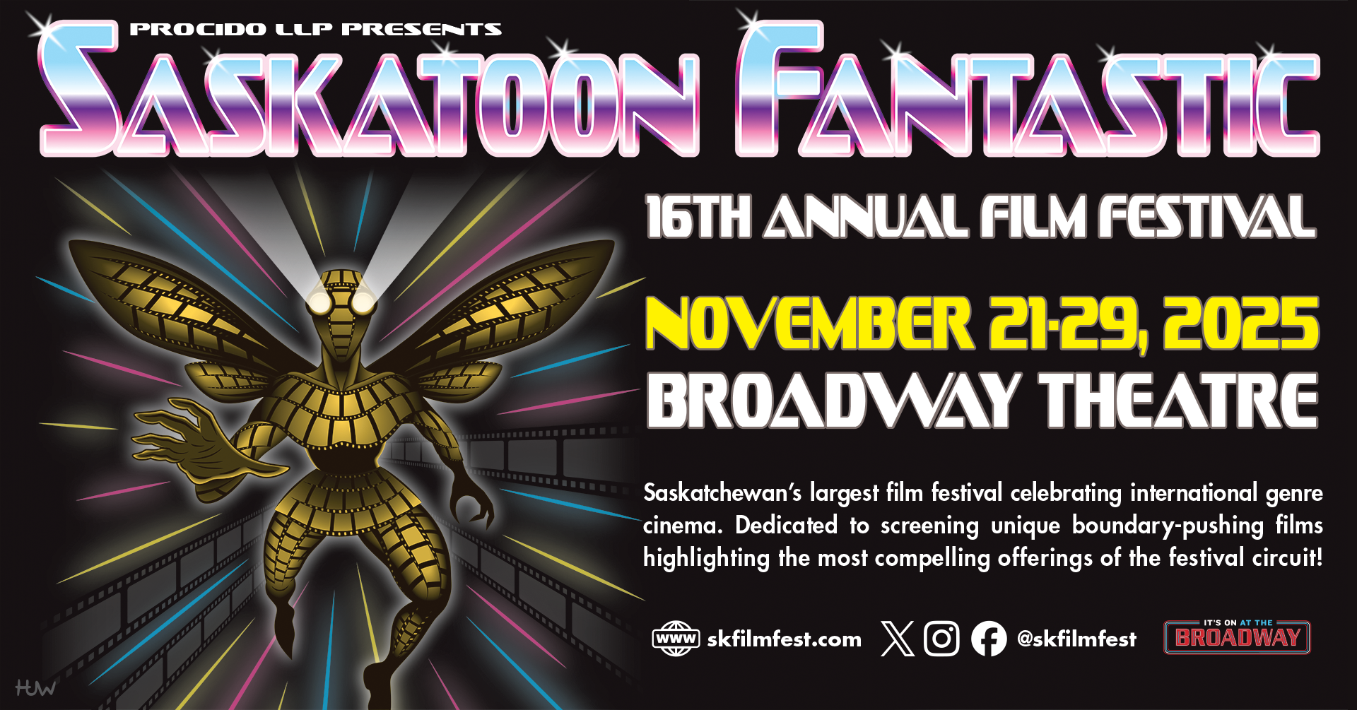 Procido LLP presents: Saskatoon Fantastic Film Festival – Join us at the Broadway Theatre November 21st – 29th, 2025!